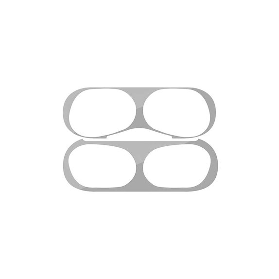 Naklejka przeciwpyłowa do AirPods Pro, srebrny, silver, FixPremium