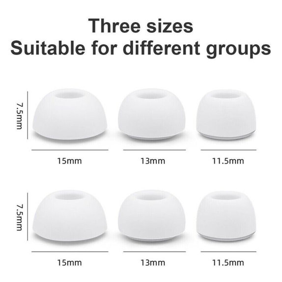 Wkładki douszne do AirPods Pro - Zestaw 3szt (L, M, S), biały, white, FixPremium