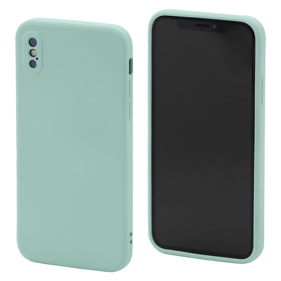Etui Silikonowe do iPhone X, XS, light cyan, FixPremium