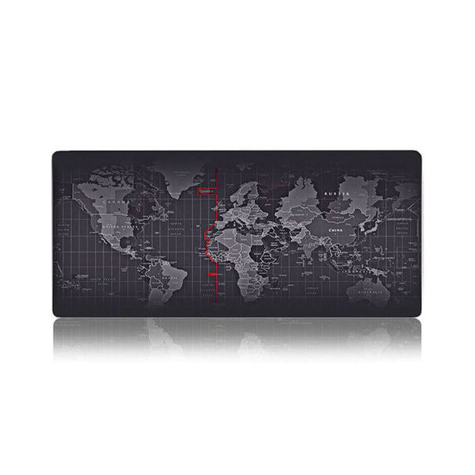 Podkladka pod mysz i klawiature z motywem mapy, Czarny, Black, FixPremium