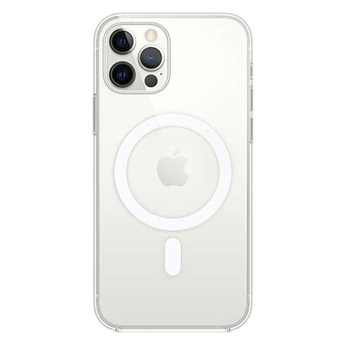 Etui silikonowe z MagSafe do iPhone 12, 12 Pro, Przezroczysty, Transparent, FixPremium