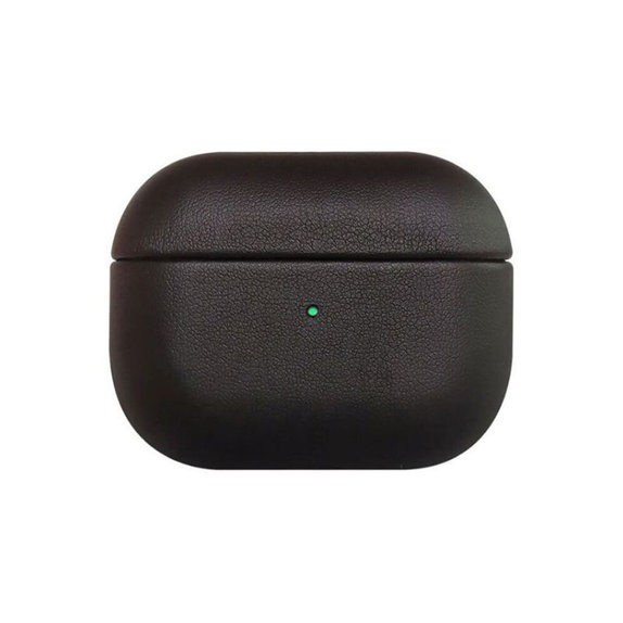 Etui Skórzane do AirPods 3, czarny, black, FixPremium