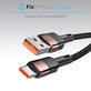 Kabel USB-C / USB z szybkim ladowaniem (1m), czarny, black, FixPremium