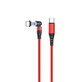 Magnetyczny kabel USB-C / USB-C (1m), Czerwony, Red, FixPremium