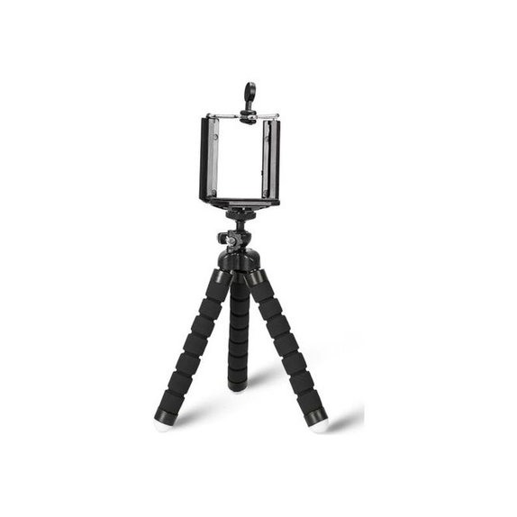 Statyw do smartfona, Głowica obrotowa 360°, Czarny, Black, FixPremium