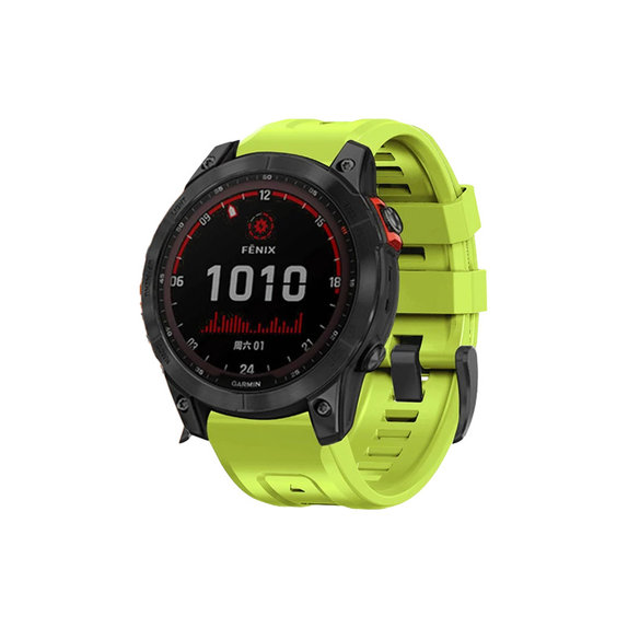 Pasek silikonowy do Garmin, QuickFit 22mm, Zielony, Green, FixPremium