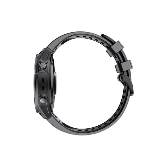 Pasek silikonowy do Garmin, QuickFit 22mm, Czarny, Black, FixPremium