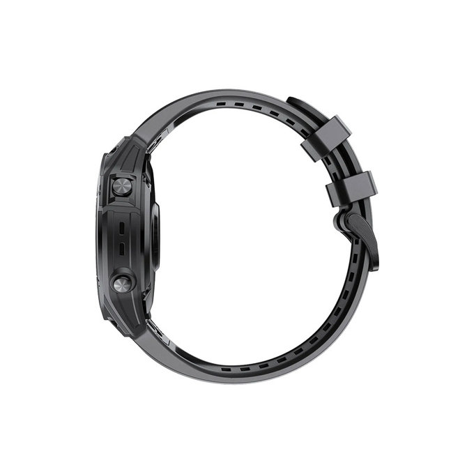 Pasek silikonowy do Garmin, QuickFit 22mm, Czarny, Black, FixPremium
