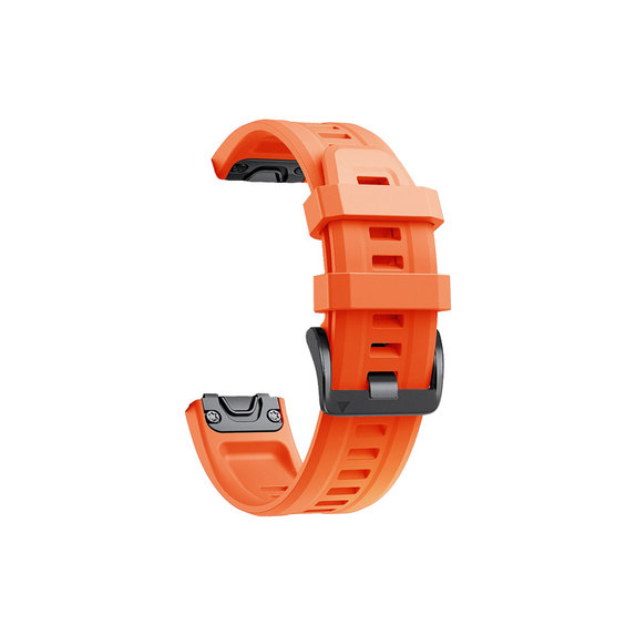 Pasek silikonowy do Garmin, QuickFit 26mm, Pomarańczowy, Orange, FixPremium
