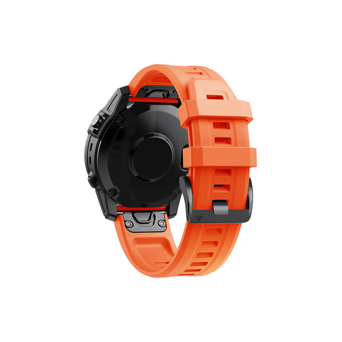 Pasek silikonowy do Garmin, QuickFit 26mm, Pomarańczowy, Orange, FixPremium