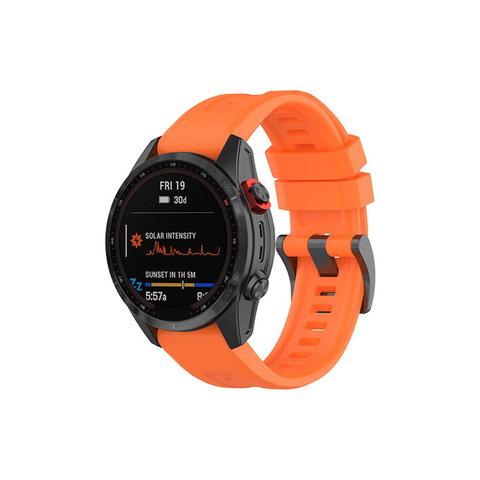 Pasek silikonowy do Garmin, QuickFit 26mm, Pomarańczowy, Orange, FixPremium