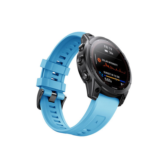 Pasek silikonowy do Garmin, QuickFit 26mm, Niebieski, Blue, FixPremium