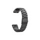 Pasek ze stali nierdzewnej do Garmin, QuickFit 22mm, Czarny, Black, FixPremium