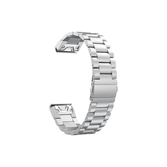 Pasek ze stali nierdzewnej do Garmin, QuickFit 22mm, Srebrny, Silver, FixPremium