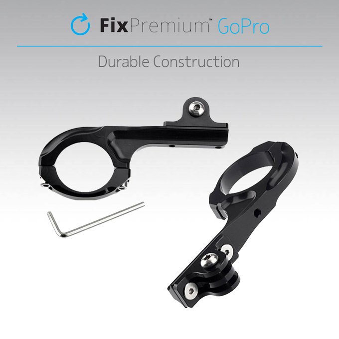 Uchwyt rowerowy do GoPro, czarny, black, FixPremium