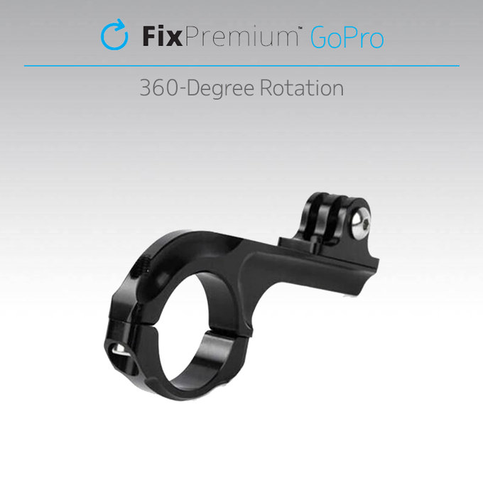Uchwyt rowerowy do GoPro, czarny, black, FixPremium
