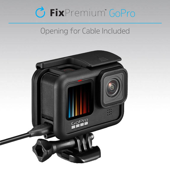 Pokrywa baterii do GoPro Hero 9, czarny, black, FixPremium
