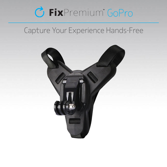 Uchwyt na kask do GoPro, czarny, black, FixPremium