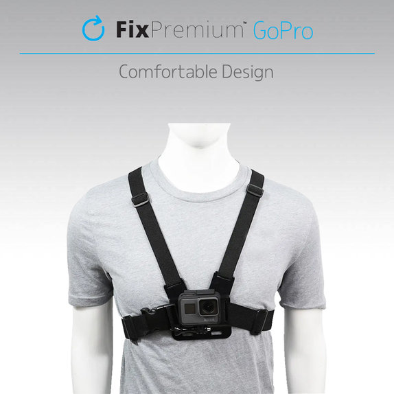 Uchwyt na cialo do GoPro, czarny, black, FixPremium