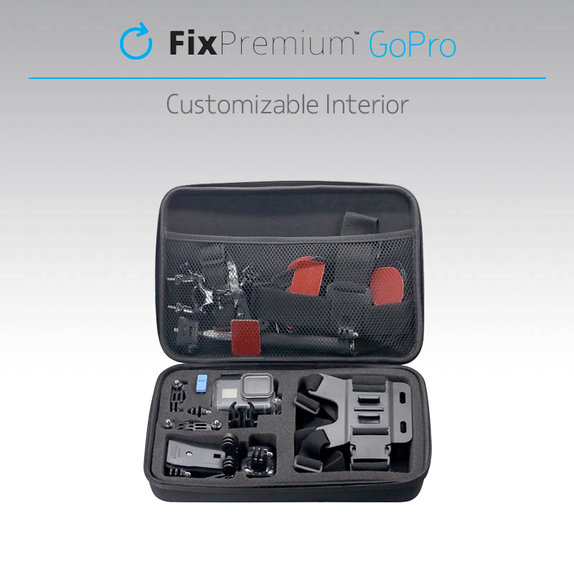 Etui na GoPro, akcesoria (Rozmiar L), czarny, black, FixPremium