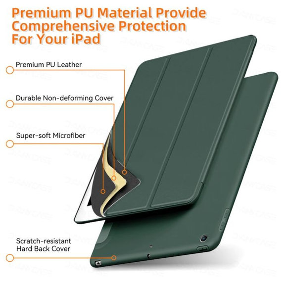 Etui Silikonowe z klapką do iPad Air (4., 5. Gen) | zielony | green | FixPremium