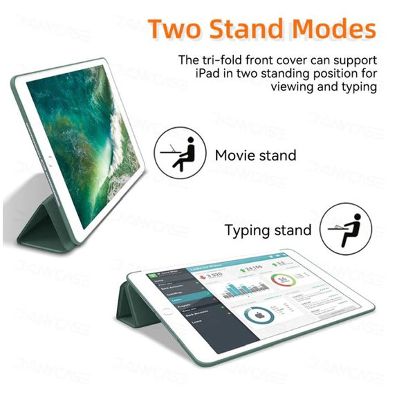Etui Silikonowe z klapką do iPad Air (4., 5. Gen) | zielony | green | FixPremium
