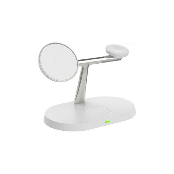 Uchwyt ładujący z Qi2 do iPhone, Apple Watch i AirPods, Biały, White, FixPremium