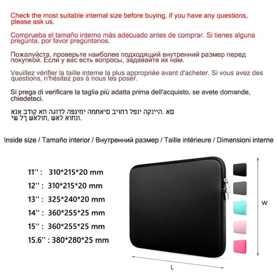 Etui na Notebook 15,6", Szary, Gray, FixPremium