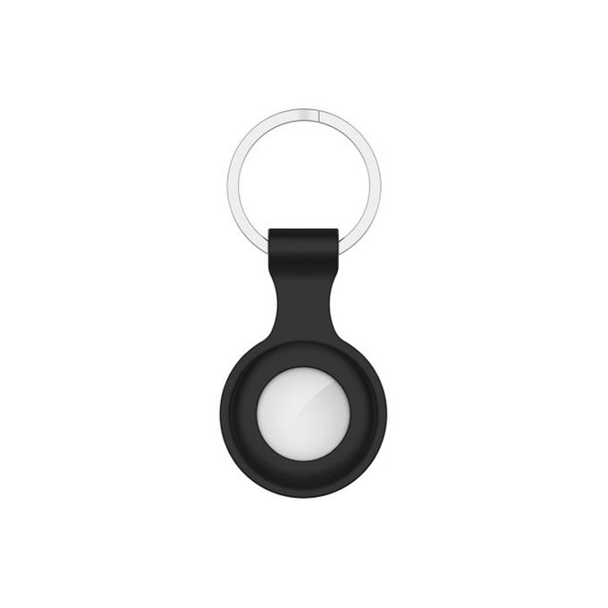Silikonowy Brelok do AirTag, czarny, black, FixPremium