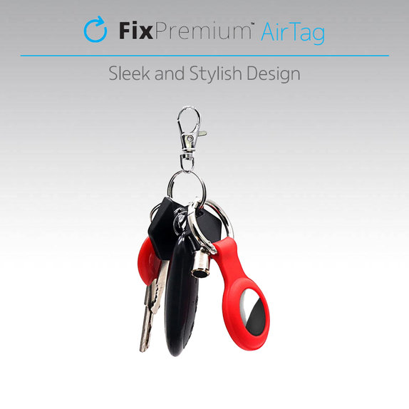 Silikonowy Brelok do AirTag, niebieski, blue, FixPremium
