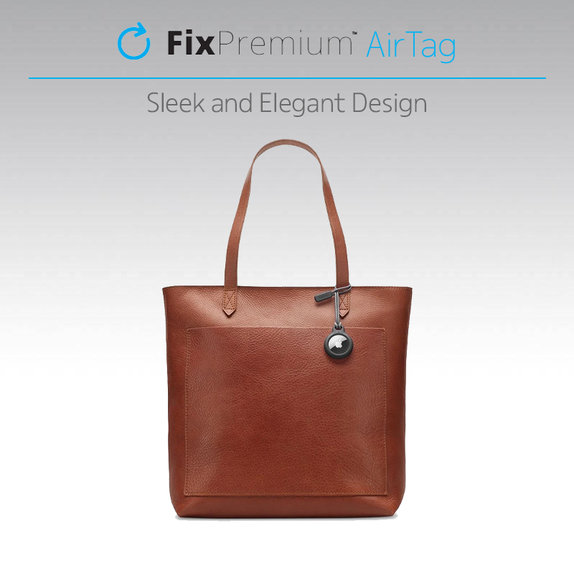 Etui ze sznurkiem do AirTag, czarny, black, FixPremium