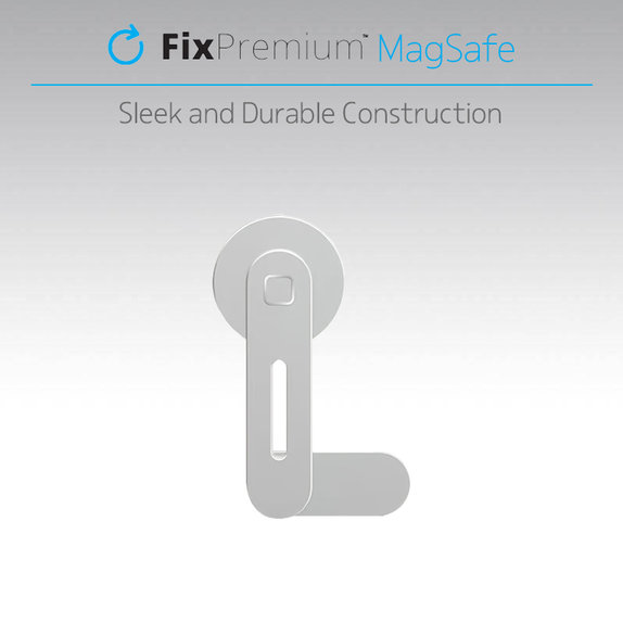 Uchwyt MagSafe do iPhone do notebooka, srebrny, silver, FixPremium