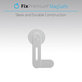 Uchwyt MagSafe do iPhone do notebooka, czarny, black, FixPremium