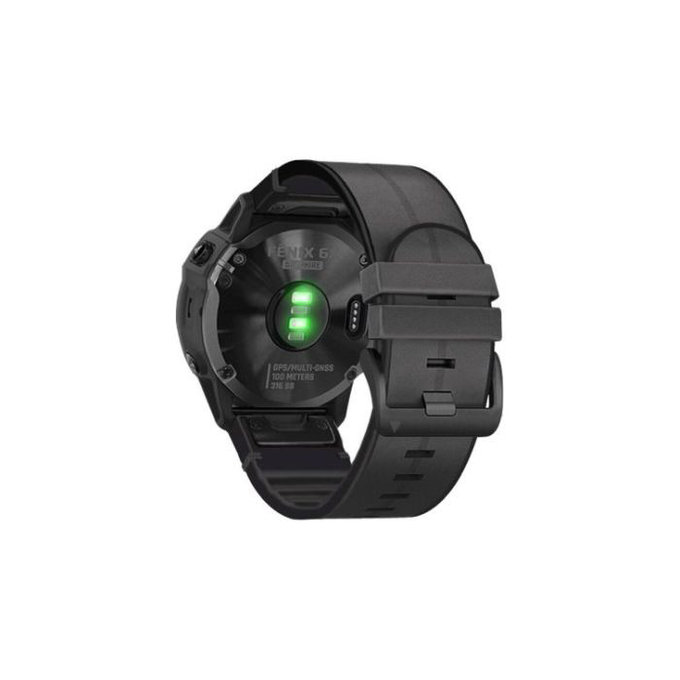 Silikonowy pasek do Garmin, QuickFit 22mm, Czarny, Black, FixPremium