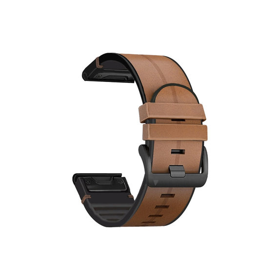 Pasek skórzany do Garmin, QuickFit 26mm, Light Brown, FixPremium