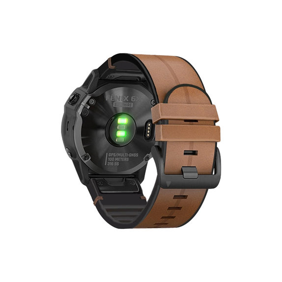 Pasek skórzany do Garmin, QuickFit 26mm, Light Brown, FixPremium