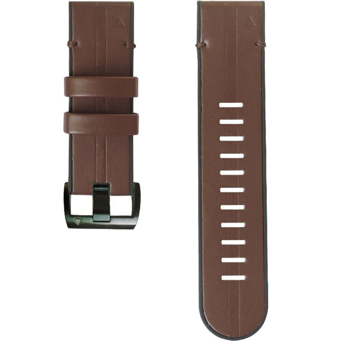 Pasek skórzany do Garmin, QuickFit 26mm, Brązowy, Brown, FixPremium
