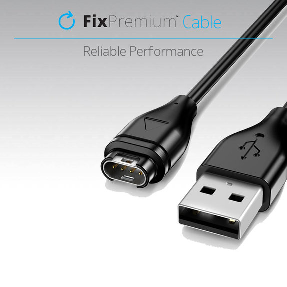 Kabel ladowania do zegarka Garmin, czarny, black, FixPremium
