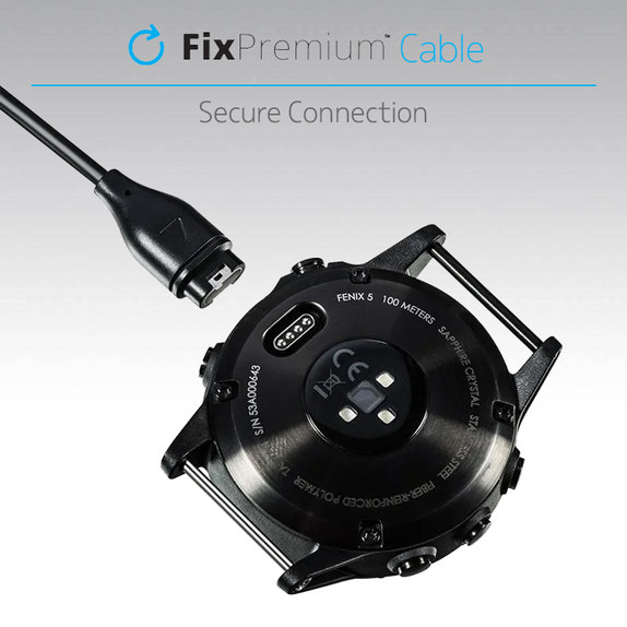 Kabel ladowania do zegarka Garmin, czarny, black, FixPremium