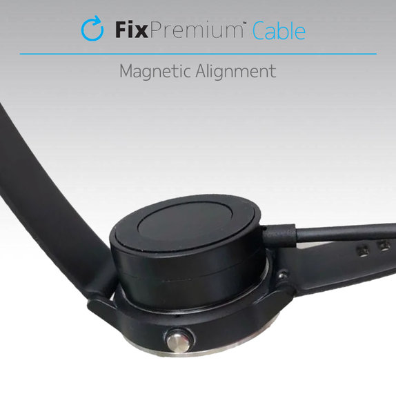 Stacja ładująca do zegarka Garmin, Czarna, Magnetyczne dopasowanie, FixPremium