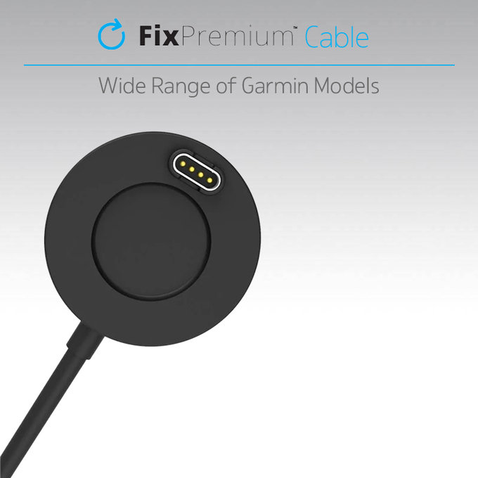 Stacja ładująca do zegarka Garmin, Czarna, Magnetyczne dopasowanie, FixPremium