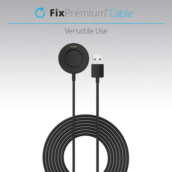 Stacja ładująca do zegarka Garmin, Czarna, Magnetyczne dopasowanie, FixPremium