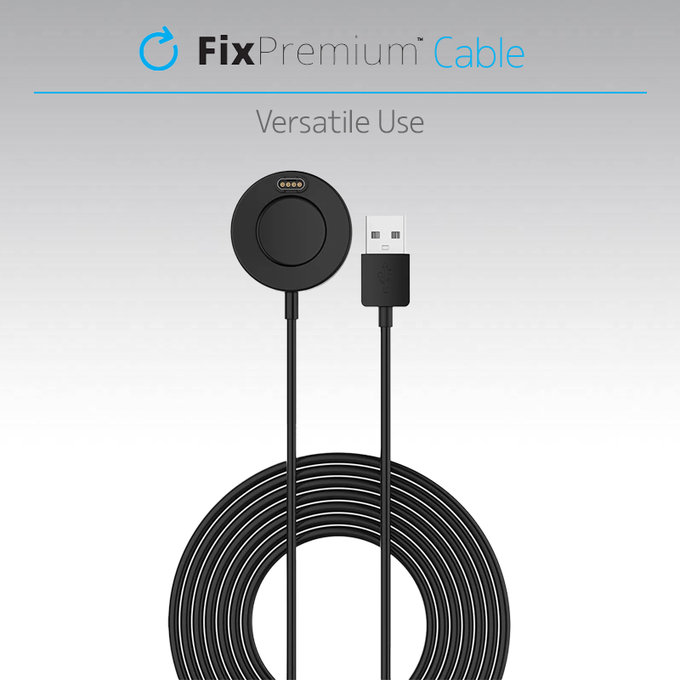 Stacja ładująca do zegarka Garmin, Czarna, Magnetyczne dopasowanie, FixPremium