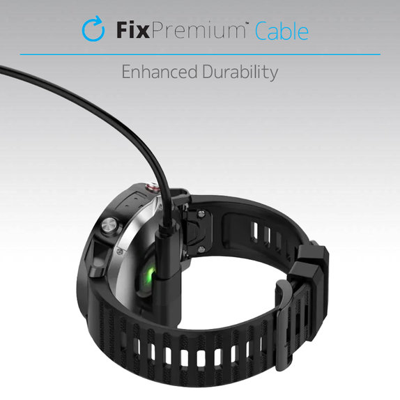 Adapter USB-C do portu zegarka Garmin, Czarny, Black, szybkie ładowanie