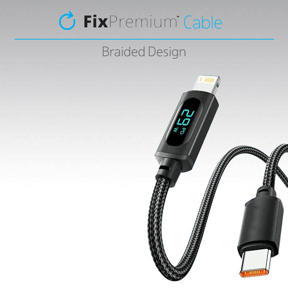 Kabel USB-C do USB z funkcją zasilania, 1m, Czarny, Black