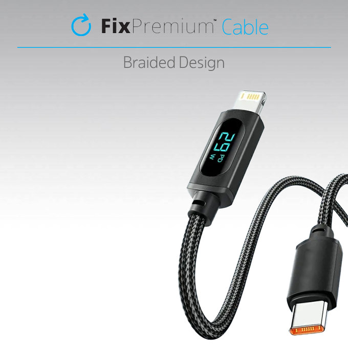 Kabel USB-C do USB z funkcją zasilania, 1m, Czarny, Black