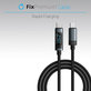 Kabel USB-C do USB z funkcją zasilania, 1m, Czarny, Black