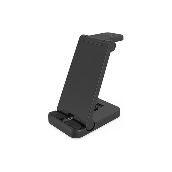 Skladana podstawka 3w1 do iPhone, Apple Watch, AirPods, czarny, black, FixPremium