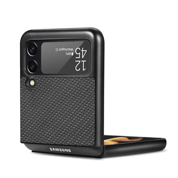 Etui do Samsung Z Flip 3, Carbon, Niebieski, Blue, FixPremium
