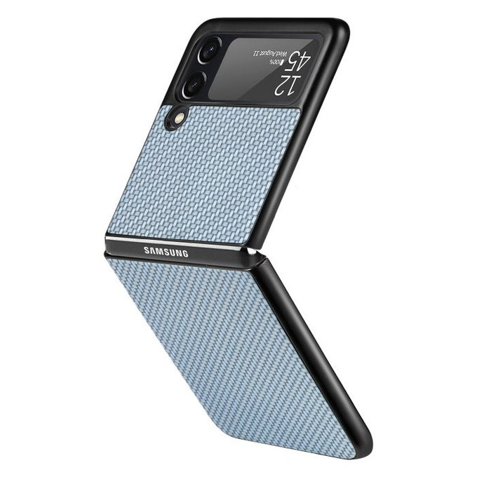 Etui do Samsung Z Flip 3, Carbon, Niebieski, Blue, FixPremium